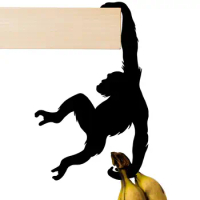 Chimp hook monkey banana balance hook kitchen magic hook key chain gorilla wallet hook