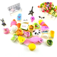 10 squishy Soft Slow Rising Toys Set Bread Cake Food Key Ring Squishy Anti-Stress Squeeze Toy