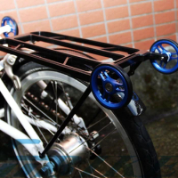 Aceoffix CNC ultralight aluminum alloy rear rack for Brompton folding bikes accessories rack