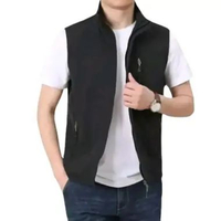 Rompi Pria/Rompi Pria dan Wanita/Rompi pria Motor/Rompi Pria keren/Rompi Casual Hitam L