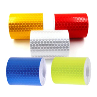 5cm * 100cm Auto Safety Warning Reflective Tape Warning Strip Decorative Body Sticker Automobile and Motorcycle Sticker