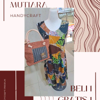 Daster Kain Perca Premium Beli 1 Gratis 1 Totebag Goni Kanvas - Promo Ramadhan - Wanita, Dress, Busu