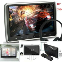 10.1" Car Headrest with Monitor DVD Video Player Portable Car TV Monitor USB/SD/HDMI/IR/FM TFT LCD Touch Button Games