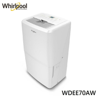 【Whirlpool 惠而浦】32L二級能效清淨節能除濕機 IPX1防滴水 銀離子 6.5L大水箱 WDEE70AW