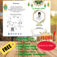 (harga per 50 pcs) Undangan khitanan khitan bagus islamic