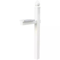 Gibraltar White Mailbox Post