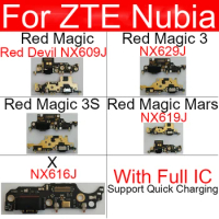 USB Charging Board For ZTE Nubia Red Magic 3 3S Mars X NX616J NX619J NX629J Red Devil NX609J Usb Charger Dock Board Parts