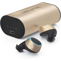 Creative Outlier Gold TWS True Wireless Sweatproof Earphones with Software Super X-Fi,Bluetooth 5.0 Total Siri/Google Assistant