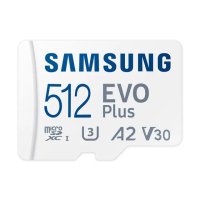 【SAMSUNG 三星】EVO Plus microSDXC U3 A2 V30 512GB記憶卡 公司貨(4K/手機/平板/GoPro/運動攝影)