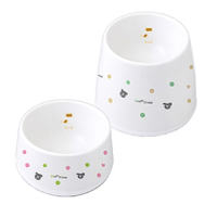 【MARUKAN】MK 加高陶瓷碗M (DP-248)(購買第二件都贈送寵物零食*1包)