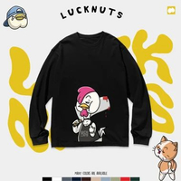 Lucknuts Kaos Lengan Panjang | Longsleeved | Pria Wanita Cotton Combed 20s - 210GSM | FCK U EX XL Hi