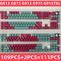 full set 109pcs + 2pcs KeyCaps for Logitech G813 G815 G913 G915 G913TKLG915TKL KeyCAPS USA UK red and blue color match