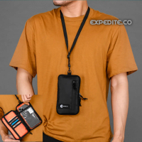 Tas HP hanging wallet gantungan leher Unisex by expedite.co Dompet Kartu Pria wanita Hitam dan navy 