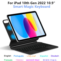 Folio Magic Keyboard For iPad 2022 10 10th Generation 10.9inch Smart Case Portuguese Spanish Hebrew Arabic German keyboard cover