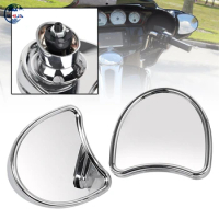 Chrome Rearview Fairing Mount Mirrors Fits For Harley Touring Electra Street Glide FLHX FLHT Sportster 883 Fatboy Dyna
