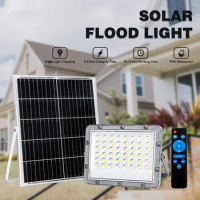 IP65 Waterproof Solar Light Outdoors Battery Capacity Focos Solares Exterior Remote Control Lampada