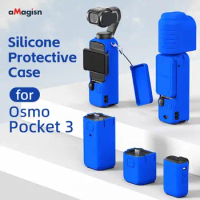 for dji Osmo Pocket3 Silicone Protective Cover 3 In 1 Silicone Cover Case Set for dji OSMO Pocket 3 Vlog Camera Accessories