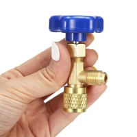 1 Pcs Low Pressure Dispensing Valve Bottle Opener 1/4 SAE Connector Mayitr Refrigerant Bottle Can Tap for R22 R134a R410A Gas
