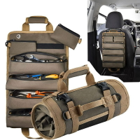 折疊工具包卷筒式手提維修工具包便攜工具兜多功能車載工具收納包【博野五金】