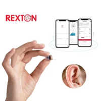 Rexton Inox Super Invisible Hearing Aids CIC Digit 8 Channel Hearing Aid App Adjustable Ear Aid For Mild to Moderate Deafness
