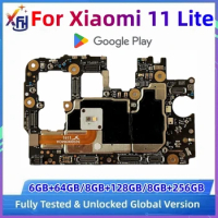 Mainboard for Xiaomi Mi 11 Lite 5G, 128GB 256GB Global ROM, Main Circuits Board, Unlocked Motherboard, Snapdragon 780 Processor