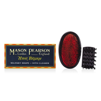 皮爾森 Mason Pearson - 豬鬃毛梳- 超大號軍式風格梳(深紅寶石色)Boar Bristle - Large Extra Military Pure Bistle Large Size Hair Bush (Dark Ruby)