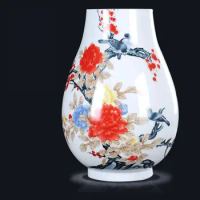 Jingdezhen vase Flowers And Birds pattern Modern Chinese Household Decorations Antique Porcelain ceramic vase handmade