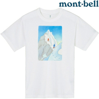 Mont-Bell Wickron 中性款 排汗衣/圓領短袖 1114714 雪山登攀 WT 白