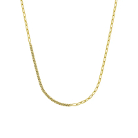 Mizuchol - สร้อยเงินแท้ชุบทองคำแท้ Golden Line Stackable Necklace (New)