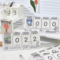 Countdown Desk Calendar 2023 Simple Multifunctional Desktop Decoration Monthly Calendar Cute Work Clock-in Plan Desk Calendar