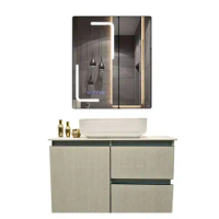Modern Minimalist Stone Plate Bathroom Cabinet Mirror Smart Mirror Cabinet -Mounted Washbasin Cabinet Washstand Bathroom Cabinet
