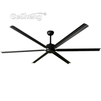 72 inch big strong metal blades fan high speed industry black dc motor remote control large ceiling fan