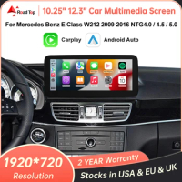 Wireless CarPlay Android Auto Car Multimedia Screen for Mercedes Benz E Class W212 2009-2016 NTG4.0/4.5/5.0 Head Unit Video