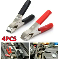4PCS Alligator Clips Kit 30A 75MM Crocodile Alligator Clips Battery Test Lead Clips Insulated Alligator Clamp Connector