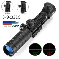3-9x32 EG Hunting Scope Red /Green Dot Illuminated Sight Tactical Sniper Scopes w/22mm For Air Gun