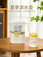 冷水壺冰箱用日式涼水塑料杯夏家用夏季檸檬冰水茶壺冷淬大容量瓶
