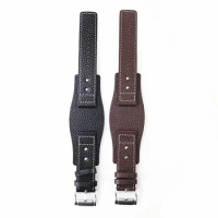 Genuine Men's Leather For Fossil Watch Strap Jr1401 Bq2054 Fs5414 24mm Black Brown Wristband Tray Watchband Bracelet Belt Band
