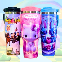 Kitchenware/,Water bottles/tumbler botol minum anak 900ml tahan panas dan sejuk. stitch tumblers dri