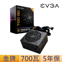 【EVGA 艾維克】700瓦 80PLUS金牌 電源供應器(700 GD)
