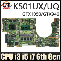 K501UX Notebook Mainboard For ASUS K501UQ K501U K501UB K501UXM K501UW A501U U5000 Laptop Motherboard I3 I5 I7 CPU 4GB/8GB RAM