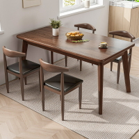 椅子 餐桌 實木餐桌家用小戶型吃飯桌子現代簡約飯桌租房簡易商用餐桌椅組合