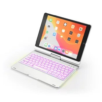 Wireless Bluetooth Keyboard Cover for ipad 10.2‘’ Aluminum light-emitting new ipad pro10.2‘’alloy rotary bluetooth keyboard case