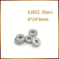 20pcs 628ZZ Bearing ABEC 8x24x8 mm Miniature 628Z Ball Bearings 628 ZZ EMQ Z3V3 628ZZ 628-2RS 8*24*8