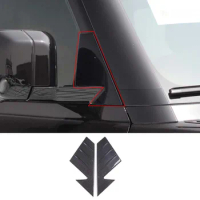 Mirror A-pillar Triangle Carbon Fiber Decorative Protection Sticker Car Exterior Sticker Fit For Land Rover Defender 2020-2023