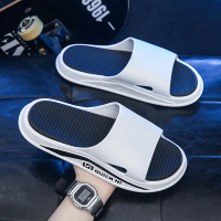 Summer thick soled outdoor home slippers for men and couples, anti slip bathroom slippers, comfortab