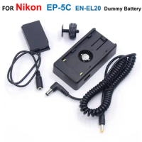 EP-5C EN-EL20 ENEL20 Dummy Battery With NP F550 F750 F960 Battery Adapter Plate Kit For Nikon Camera 1 AW1 S1 V3 J1 J2 J3 P1000