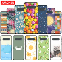 Silicone TPU Case For Samsung Galaxy S10 Cute Cartoon Cat Space Printing For Samsung S 10 + Plus S10e S10+ 5G G973F G975F Cover
