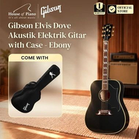 Gibson Elvis Dove Akustik Elektrik Gitar with Case - Ebony