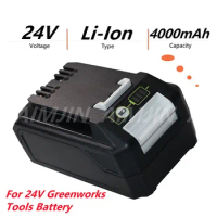 24V 4000mAH For Greenworks Lithium Ion Battery (For Greenworks Battery) The original product is 100% brand new