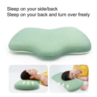 Neck Support Pillow Neck Shoulder Pain Relief Pillow Ergonomic Memory Foam Pillow Orthopedic Neck Pillow for Stomach Sleepers